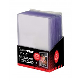 Clear Regular Toploader With Sleeves 3''x4'' (Ultra-Pro) (25Und)